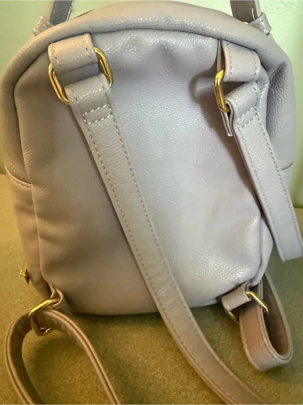 Betsey Johnson Lilac Quilted Puppy Applique Mini Backpack